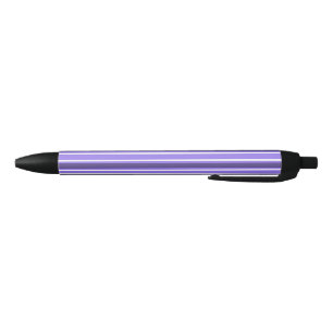 Stylo Noir Bandes de bonbons violettes et blanches