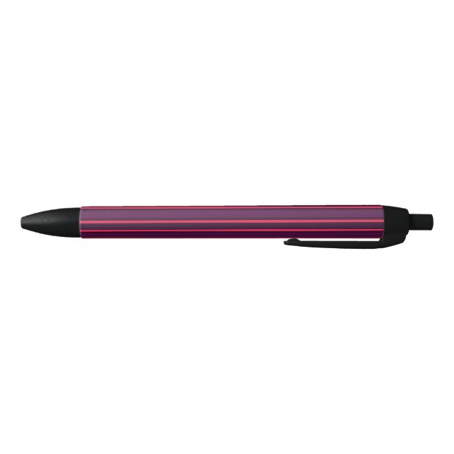 Stylo Noir Bandes de prunes et de bonbons rouges (Bas)