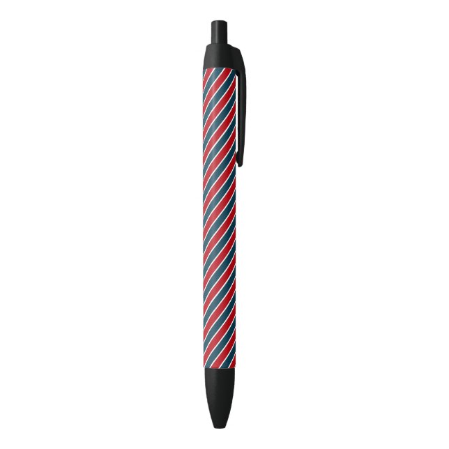 Stylo Noir Bandes nautiques (Bas (Vertical))