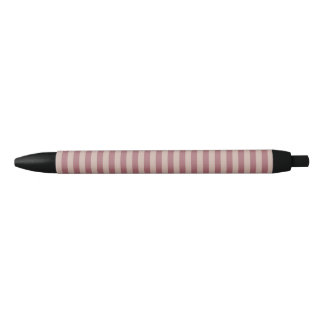 Stylo Noir Bandes roses
