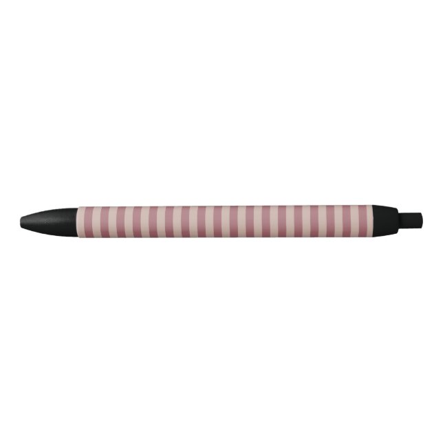 Stylo Noir Bandes roses (Devant)