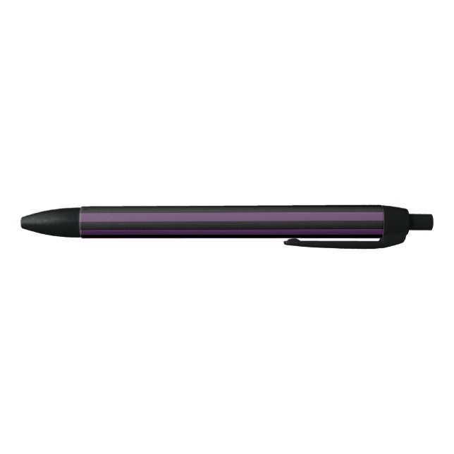 Stylo Noir Bandes violettes foncées et noires (Bas)
