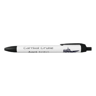 Stylo Noir Bateau de croisière Cadeau familial personnalisé a