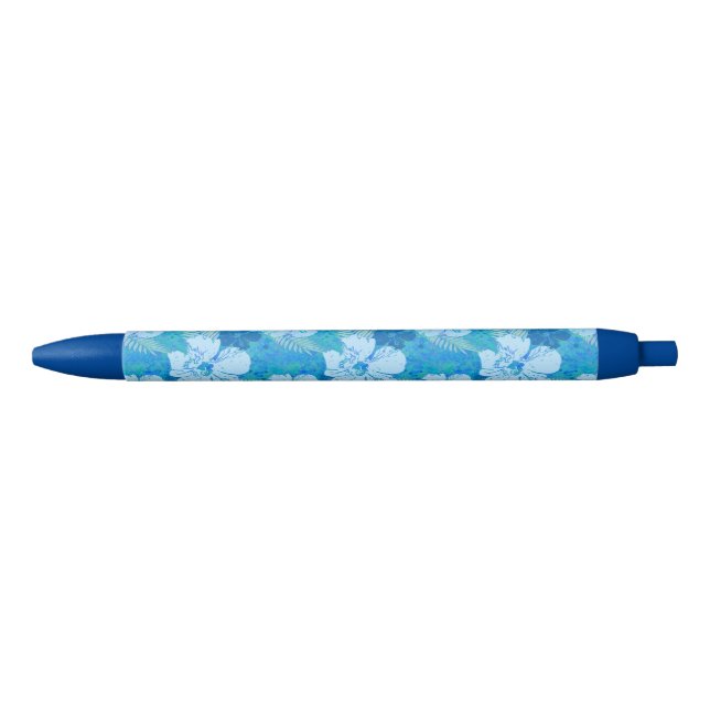 Stylo Noir Batik de bleu de ketmie (Devant)
