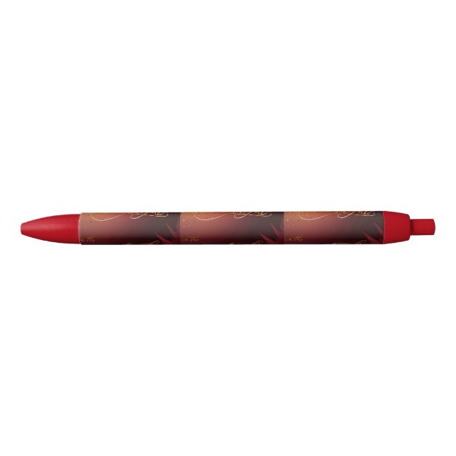 Stylo Noir Be A Light Red-Gold Pen Mel Mae Schmidt Stationery (Devant)