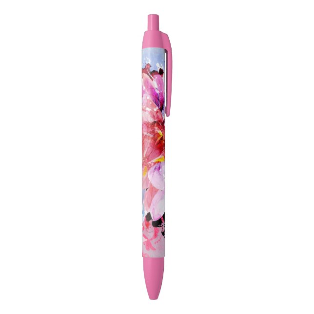Stylo Noir Beau bouquet des fleurs (Bas (Vertical))