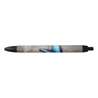 Stylo Noir Beau Papillon bleu
