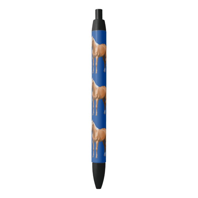 Stylo Noir Beau Stallion Cheval Palomino Quarter (devant Vertical)