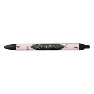 Stylo Noir Beaucoup de cils Motif rose/noir Personnalisé