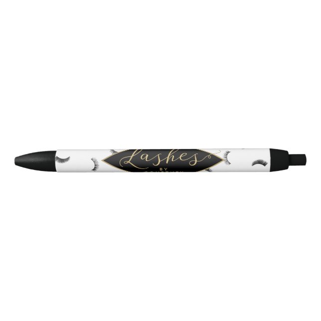 Stylo Noir Beaucoup de Motif blanc/noir Personnalisé (Devant)