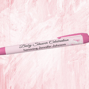 Stylo Noir Bébé rose mignonne Baby shower Favorise Encre noir