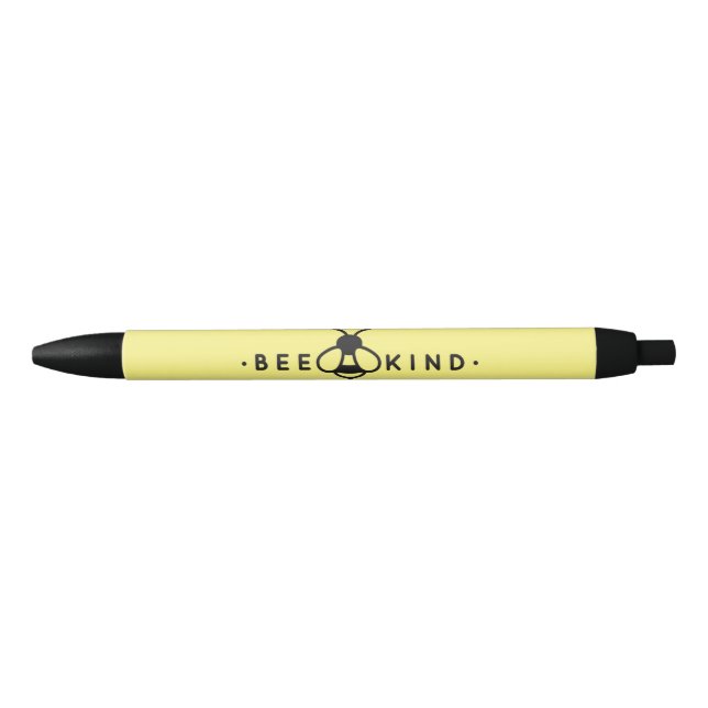Stylo Noir Bee Kind Jaune et Noir Bumblebee (Devant)