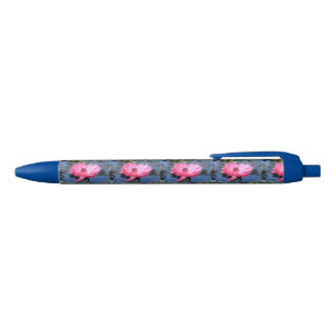 Stylo Noir Belle Ecriture Lily Rouge Rose Rose Rouge