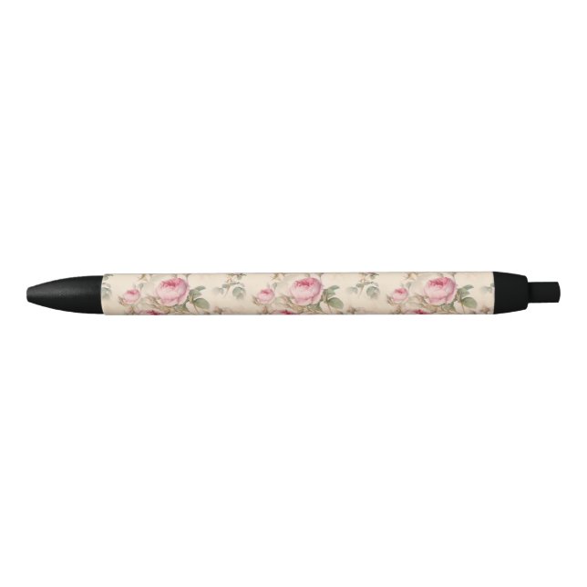 Stylo Noir Belle florale Vintage (Devant)
