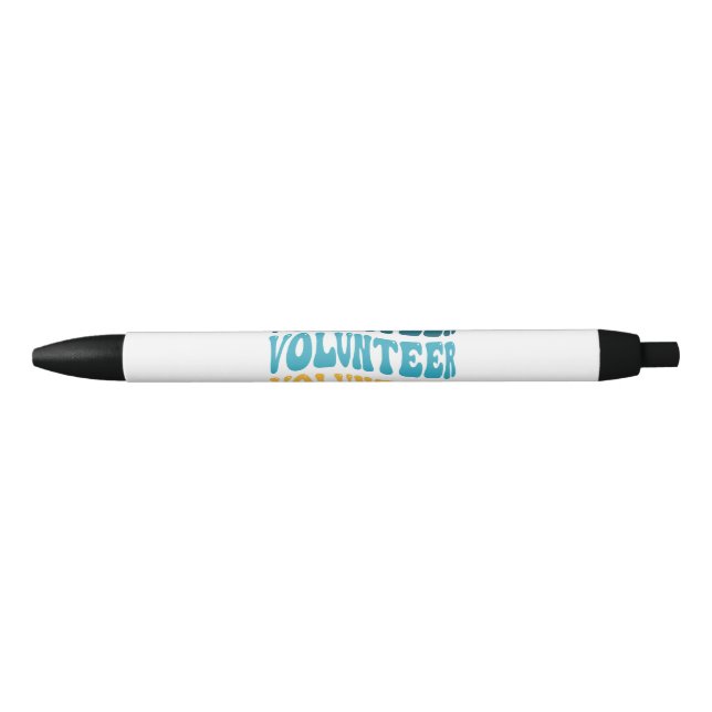 Stylo Noir Bénévole rétro (Devant)