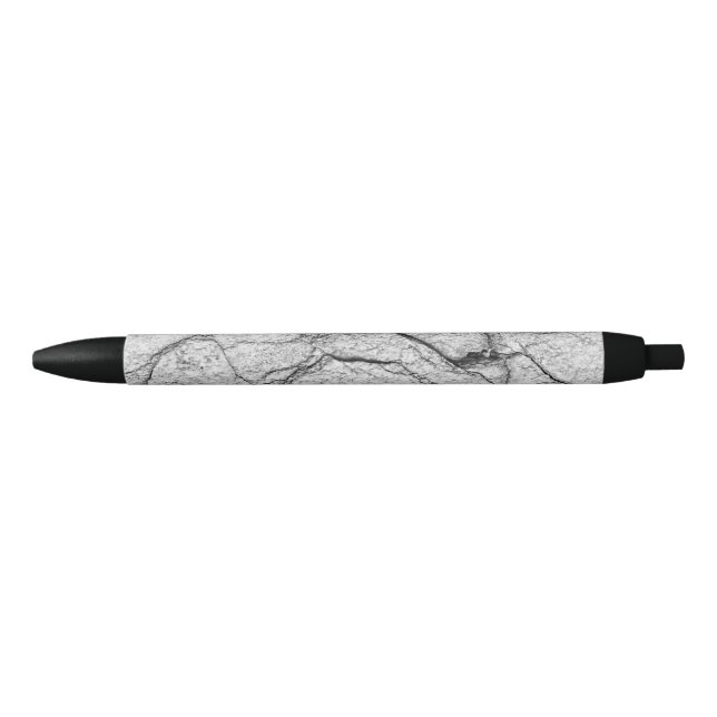Stylo Noir Béton Marbré Gris Tacheté (Devant)