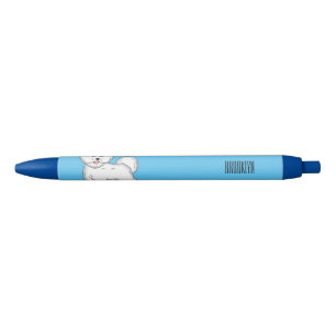 Stylo Noir Bichon frise dog dessin animé