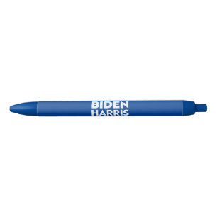 Stylo Noir Biden Harris bleu blanc typographie moderne Démocr