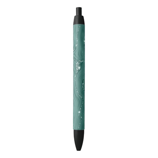 Stylo Noir Bijoux Green Emerald Glitzy (devant Vertical)