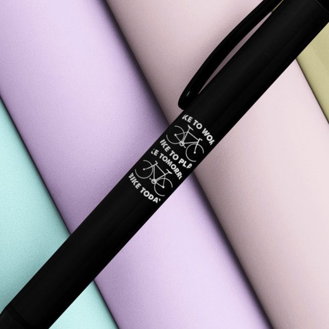 Stylo Noir Bike Forever - Cyclisme Cool (Créateur téléchargé)