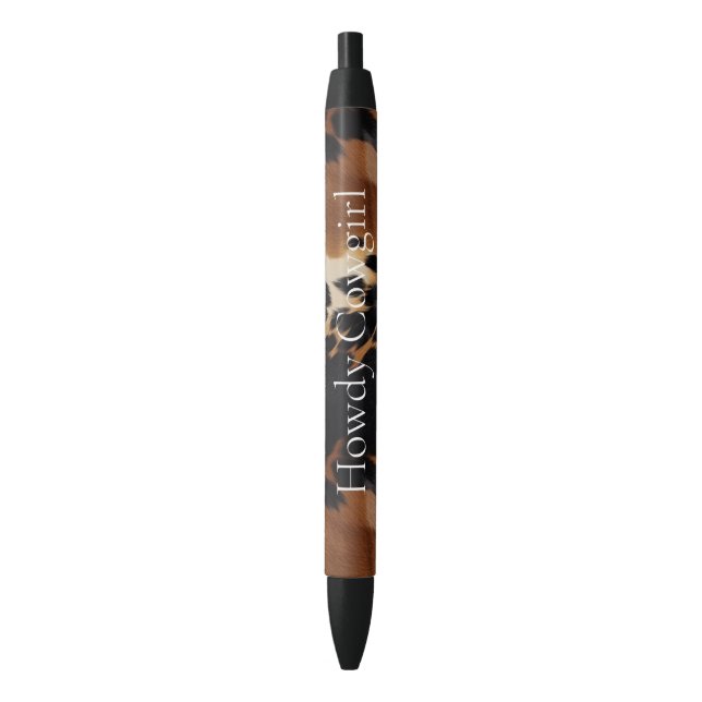 Stylo Noir Black Brown Gold Cowhal Sud-Ouest (devant Vertical)