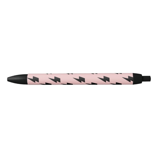 Stylo Noir Black Rose Lightning Y2K Indie Écriture élégante (Devant)
