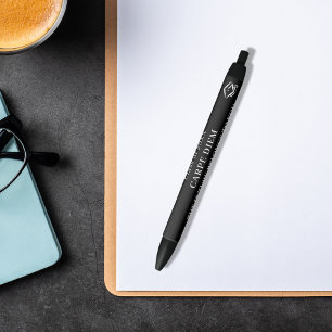 Stylo Noir Blancs noir, citation de graduation