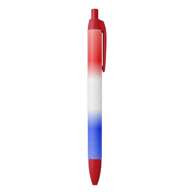 Stylo Noir Blancs rouges et Bleus (Bas (Vertical))
