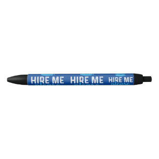 Stylo Noir Bleu de marine drôle M'embaucher S'il vous plaît