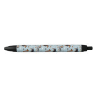 Bleu de motif de pattes et d'os de teckel