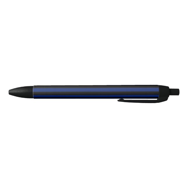 Stylo Noir Bleu et noir bonbons rayés (Bas)