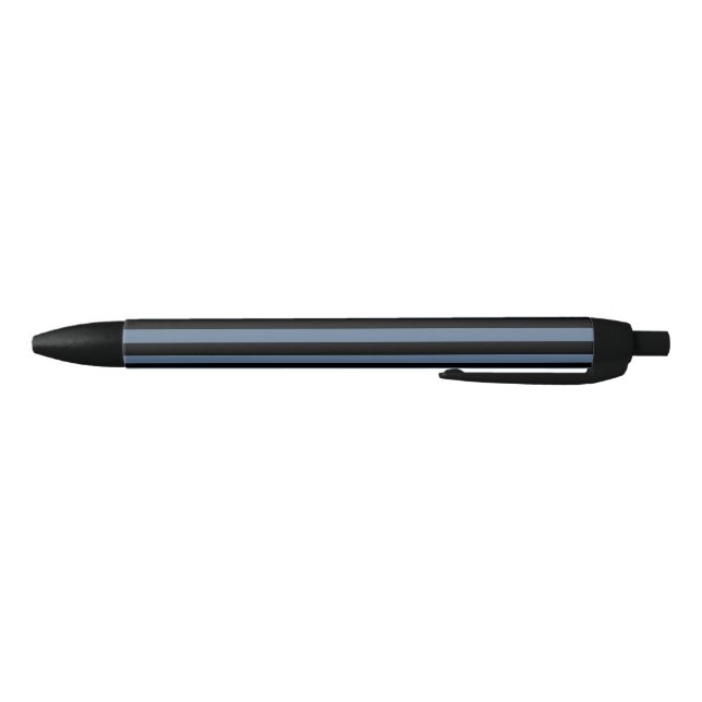 Stylo Noir Bleu gris et noir rayures (Bas)