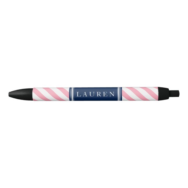 Stylo Noir Bleu rose et marine (Devant)