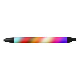 Stylo Noir Bleu rose ombre couleur d'eau abstrait pastel arc-