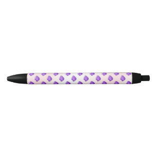 Stylo Noir Bleuets et crème Motif de fruits