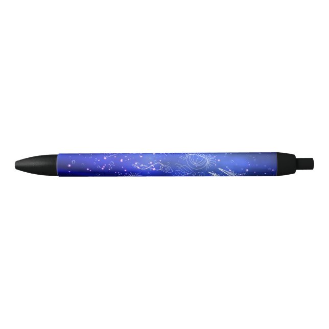 Stylo Noir Blue Marine Sous-marin Jellyfish Monde (Devant)