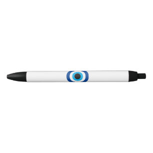 Stylo Noir Blue Mati Evil Eye symbole de chance écriture styl