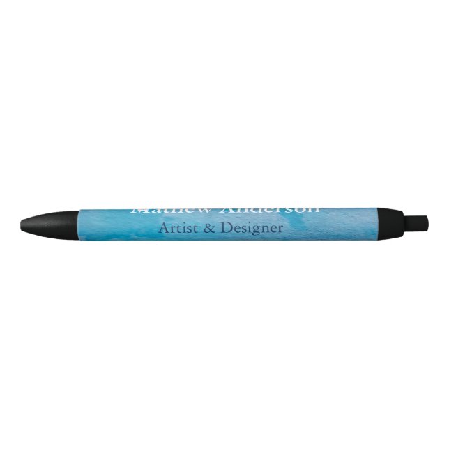 Stylo Noir Blue rustique aquarelle jeans texture ajouter le n (Devant)