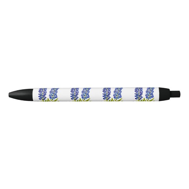 Stylo Noir Bluebonnets Texas State Flowers Lupine Watercolor (Devant)