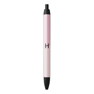 Stylo Noir Blush Monogramme Pastel Rose Pâle Colorblock