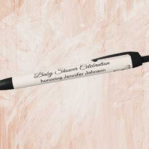 Stylo Noir Boho Baby shower neutre genre favorise l'encre noi
