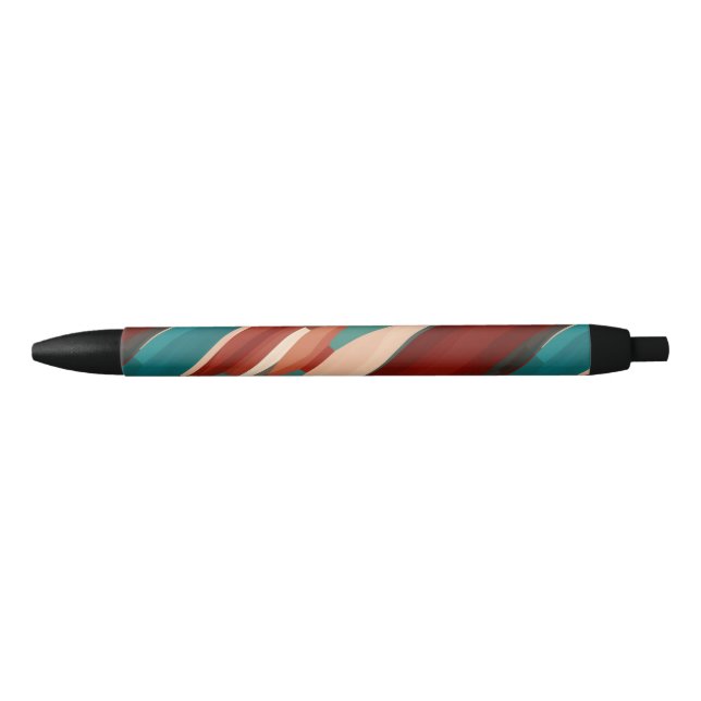 Stylo Noir Bois et turquoise (Devant)