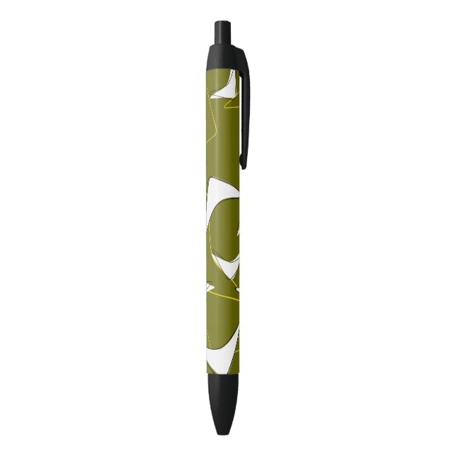 Stylo Noir Boomerangs Rétro (Bas (Vertical))