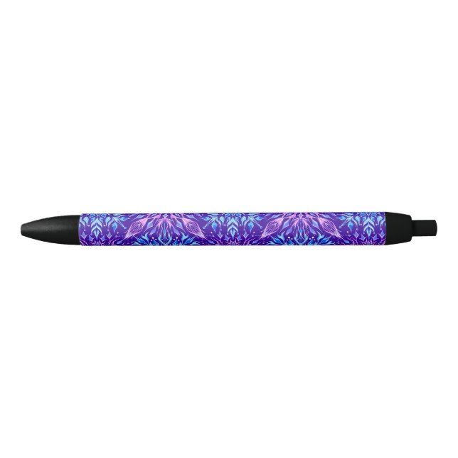Stylo Noir Boule de neige en cristal clair ornement (Devant)