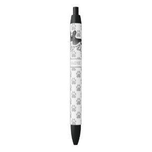 Stylo Noir Bouledogue Français à Pieds Noirs Chien de Dessin