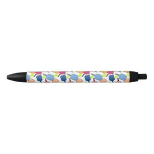 Stylo Noir Boulettes et pagaies colorées