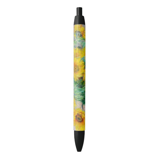 Stylo Noir Bouquet de tournesols Claude Monet (devant Vertical)