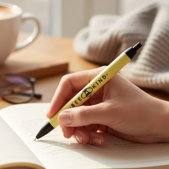 Stylo Noir Bourdon jaune et noir sois gentil (Créateur téléchargé)