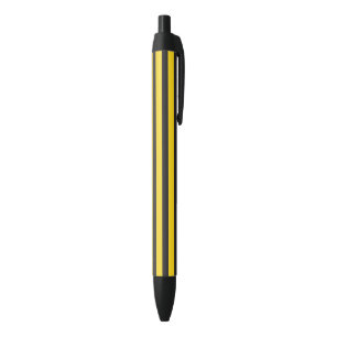 Stylo Noir Bourdon Noir Jaune Lignes Horizontales Abeille