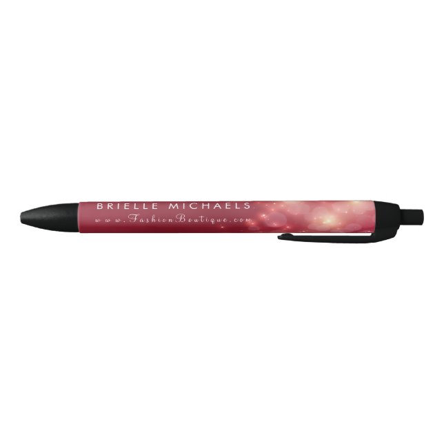 Stylo Noir Boutique de mode Bokeh Rouge Profond (Bas)